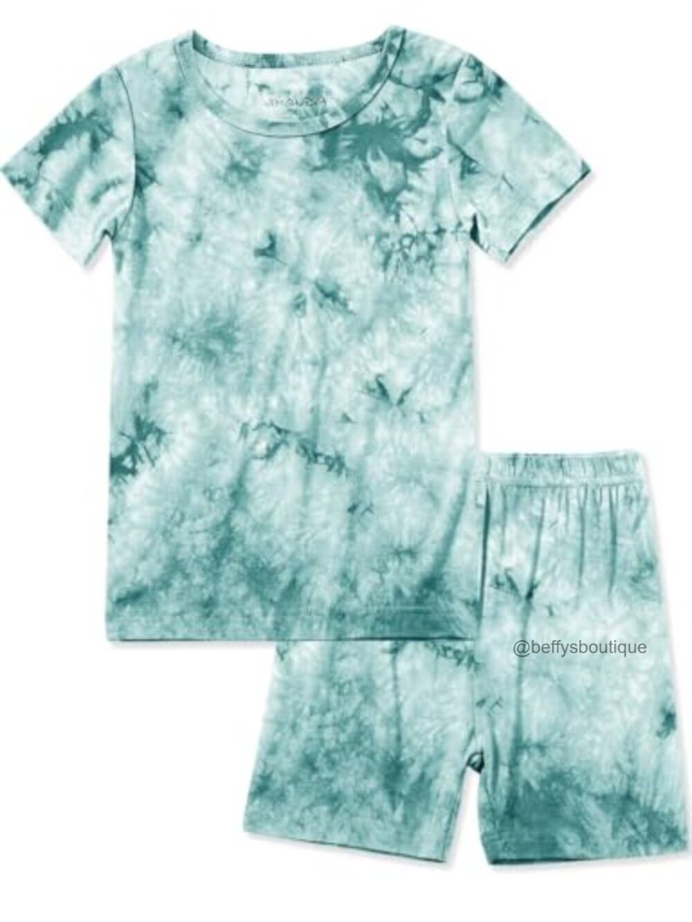Kids 2-Piece Pajama Set Short Sleeve Shirt & Pajama Shorts Soft Rayon Tagless